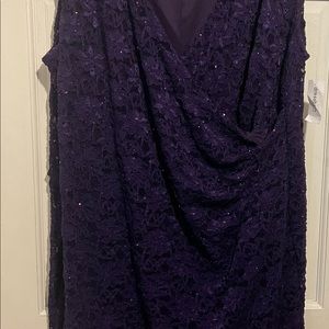 Dress Barn Purple lace dress NWT